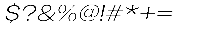 Gavion Light Expanden Italic Font OTHER CHARS