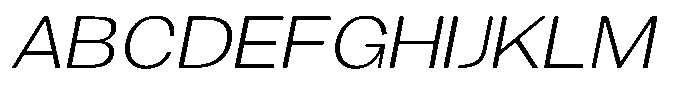 Gavion Light Expanden Italic Font UPPERCASE