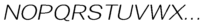Gavion Light Expanden Italic Font UPPERCASE