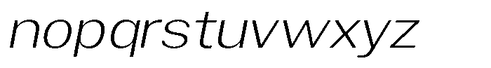 Gavion Light Expanden Italic Font LOWERCASE