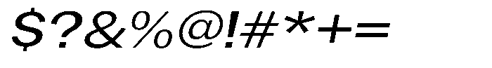 Gavion Medium Expanden Italic Font OTHER CHARS