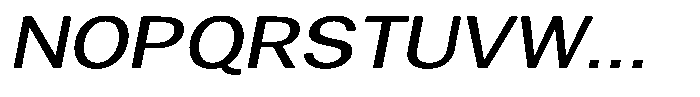 Gavion Medium Expanden Italic Font UPPERCASE