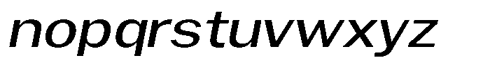 Gavion Medium Expanden Italic Font LOWERCASE