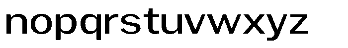 Gavion Medium Expanden Font LOWERCASE