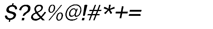 Gavion Medium Italic Font OTHER CHARS