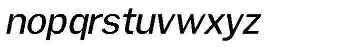 Gavion Medium Italic Font LOWERCASE