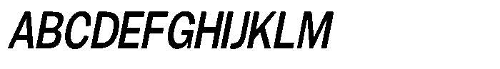 Gavion Semi Bold Condensed Italic Font UPPERCASE