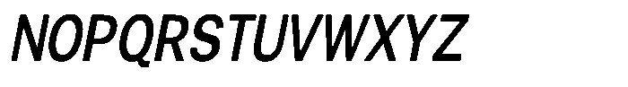 Gavion Semi Bold Condensed Italic Font UPPERCASE