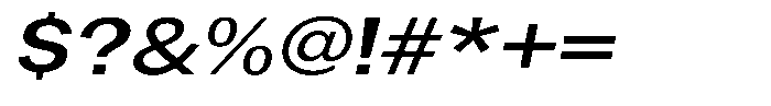 Gavion Semi Bold Expanden Italic Font OTHER CHARS