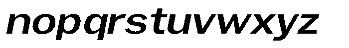 Gavion Semi Bold Expanden Italic Font LOWERCASE