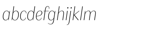 Gayatri Thin Italic Font LOWERCASE