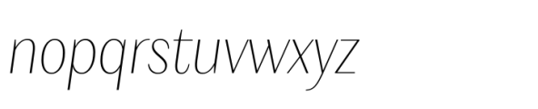 Gayatri Thin Italic Font LOWERCASE