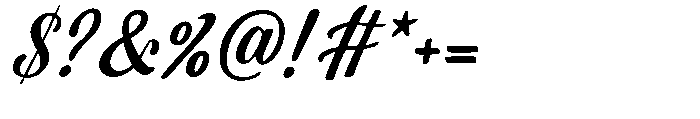Gayla Slant Font OTHER CHARS