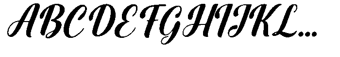 Gayla Slant Font UPPERCASE