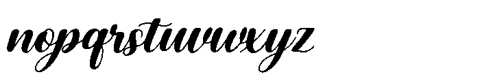 Gayla Slant Font LOWERCASE