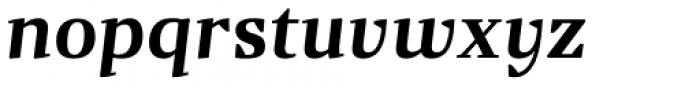 Gazeta Demi Bold Italic Font LOWERCASE