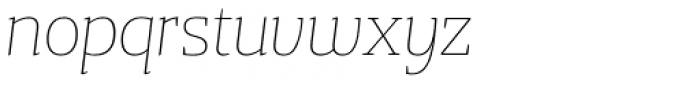 Gazeta Extra Light Italic Font LOWERCASE