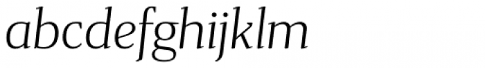 Gazeta Light Italic Font LOWERCASE