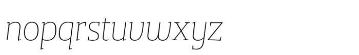 Gazeta Slab Extra Light Italic Font LOWERCASE