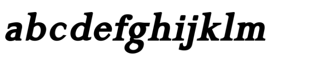 Gazi Extrabold Italic Font LOWERCASE