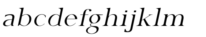 Gazi Extralight Italic Exp Font LOWERCASE