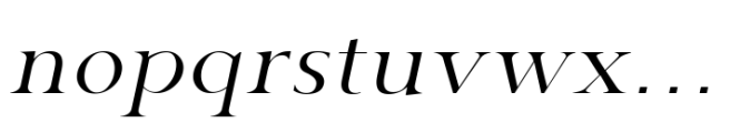 Gazi Extralight Italic Exp Font LOWERCASE