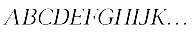 Gazi Extralight Italic Font UPPERCASE