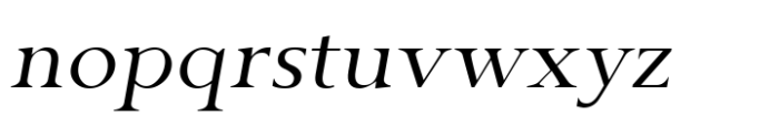 Gazi Light Expanded Italic Font LOWERCASE
