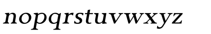 Gazi Medium Expanded Italic Font LOWERCASE