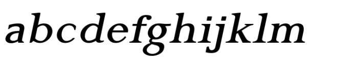 Gazi Medium Italic Exp Font LOWERCASE