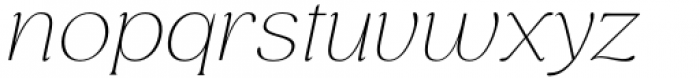 Gazpacho Italic Thin Font LOWERCASE