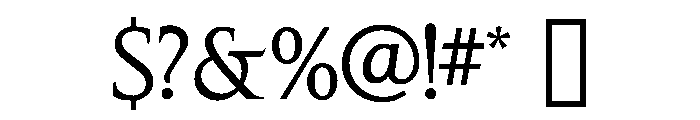 Galba Regular Font OTHER CHARS