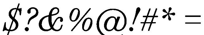 Gando CaptionItalic Font OTHER CHARS