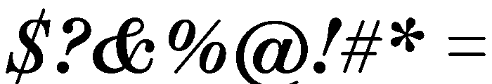 Gando CaptionMediumItalic Font OTHER CHARS