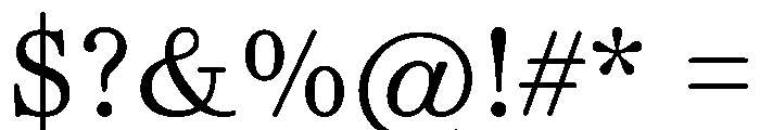 Gando CaptionRegular Font OTHER CHARS