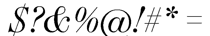 Gando DisplayItalic Font OTHER CHARS