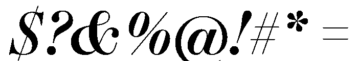 Gando DisplayMediumItalic Font OTHER CHARS