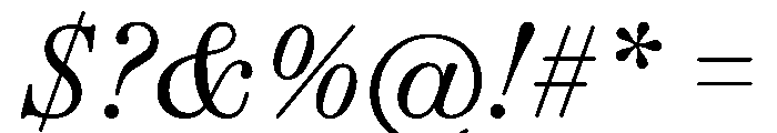 Gando TextItalic Font OTHER CHARS