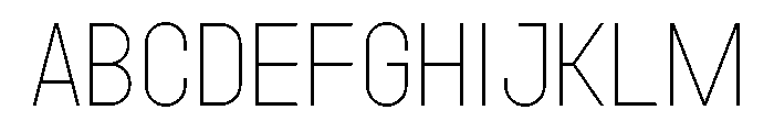 Garaje0603 Light Font UPPERCASE