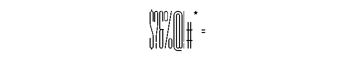 Garaje3003 Medium Font OTHER CHARS