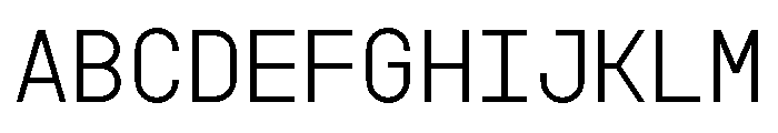 GarajeMonospace0503 Book Font UPPERCASE