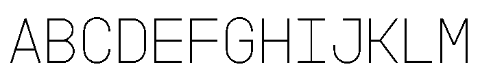 GarajeMonospace0503 Light Font UPPERCASE