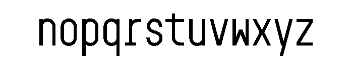 GarajeMonospace0703 Medium Font LOWERCASE