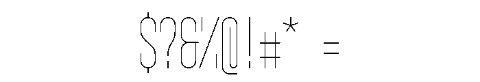 GarajeMonospace1003 Light Font OTHER CHARS