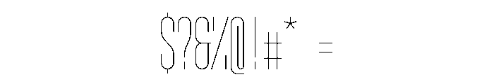 GarajeMonospace1203 Light Font OTHER CHARS