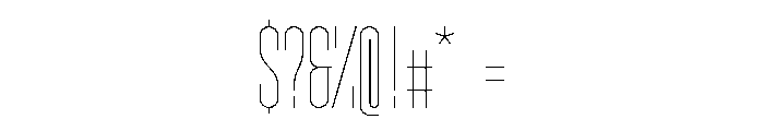 GarajeMonospace1303 Light Font OTHER CHARS