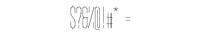 GarajeMonospace1403 Light Font OTHER CHARS