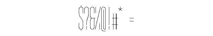 GarajeMonospace1603 Light Font OTHER CHARS