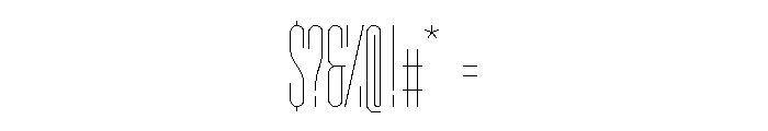 GarajeMonospace1703 Light Font OTHER CHARS