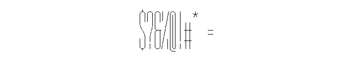 GarajeMonospace2003 Light Font OTHER CHARS